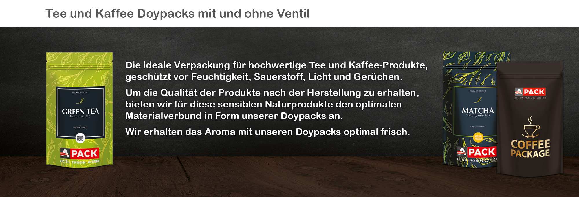 Austria Packaging Solution Doypacks Tee&Cafe