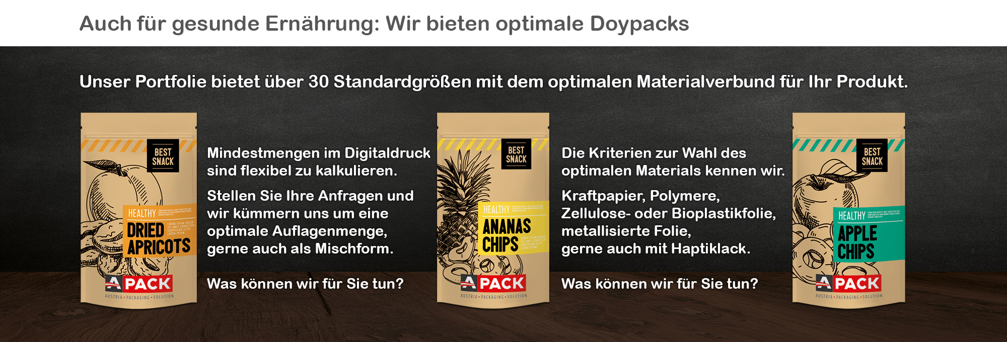 Austria Packaging Solution Doypacks gesund verpackt