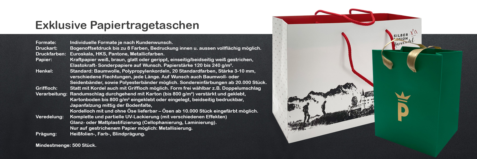 Austria Packaging Solution Exclusive Papier Tragetaschen