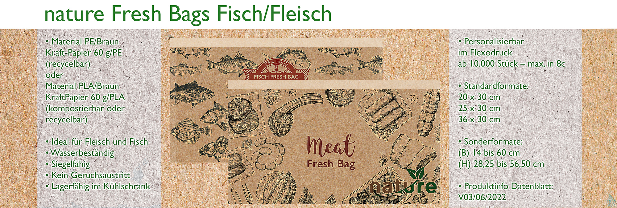 A Pack nature fresh bags Fisch Fleisch