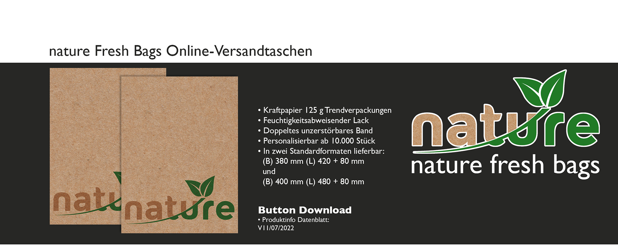 Austria Packaging Solution nature fresh bags Online Versandtaschen